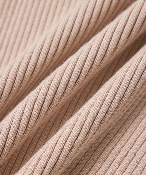 VIS(ビス)の「【洗える】5分袖スクエアネックリブニット(ニット/セーター・レディース・パープル/ネイビー/イエロー/ベージュ系その他/キナリ・FREE)」の20枚目の写真