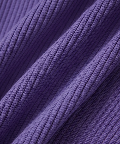 VIS(ビス)の「【洗える】5分袖スクエアネックリブニット(ニット/セーター・レディース・パープル/ネイビー/イエロー/ベージュ系その他/キナリ・FREE)」の22枚目の写真