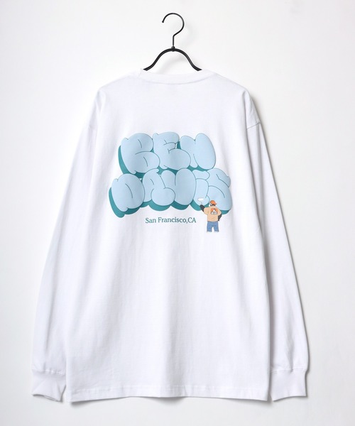 BEN DAVIS(ベンデイビス)の「BEN DAVIS/ベンデイビス ビッグシルエット グラフィティ バブルロゴ バックプリント ロングスリーブTシャツ(Tシャツ/カットソー・メンズ・ホワイト/ブラック/イエロー/パープル・M/L/XL)」の10枚目の写真