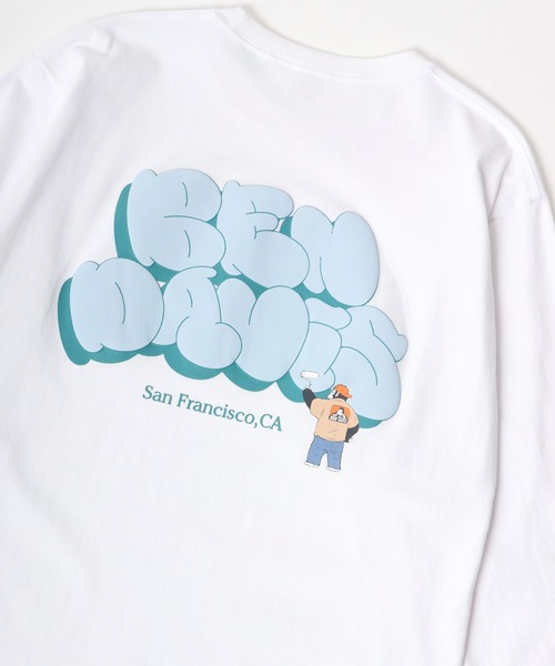 BEN DAVIS(ベンデイビス)の「BEN DAVIS/ベンデイビス ビッグシルエット グラフィティ バブルロゴ バックプリント ロングスリーブTシャツ(Tシャツ/カットソー・メンズ・ホワイト/ブラック/イエロー/パープル・M/L/XL)」の17枚目の写真