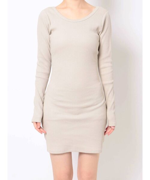 GYDA(ジェイダ)の「バックリボン テレコミニワンピース(ワンピース・レディース・ブラック/カーキ/アイボリー・FREE)」の19枚目の写真