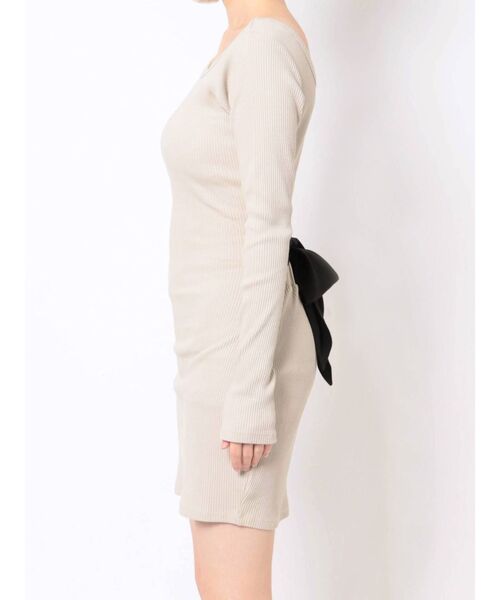 GYDA(ジェイダ)の「バックリボン テレコミニワンピース(ワンピース・レディース・ブラック/カーキ/アイボリー・FREE)」の18枚目の写真