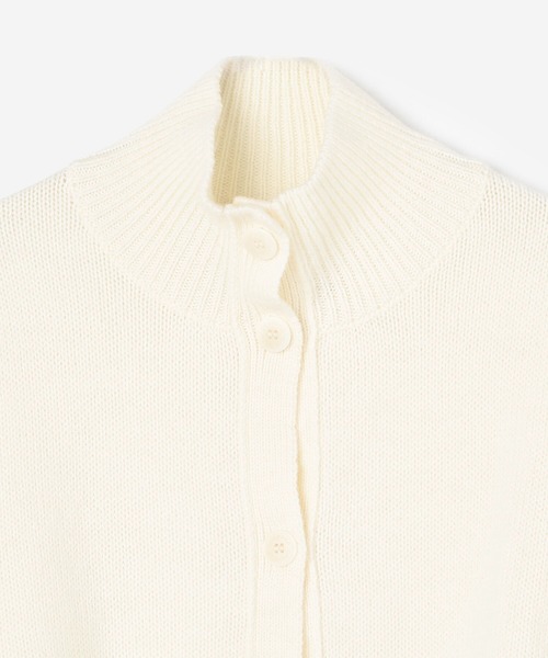 Bshop（ビショップ）の「CORDERA | リブカラ―ニットカーディガン WOMEN（カーディガン/ボレロ・レディース・Nat/グレー・ONE SIZE）」の7枚目の写真