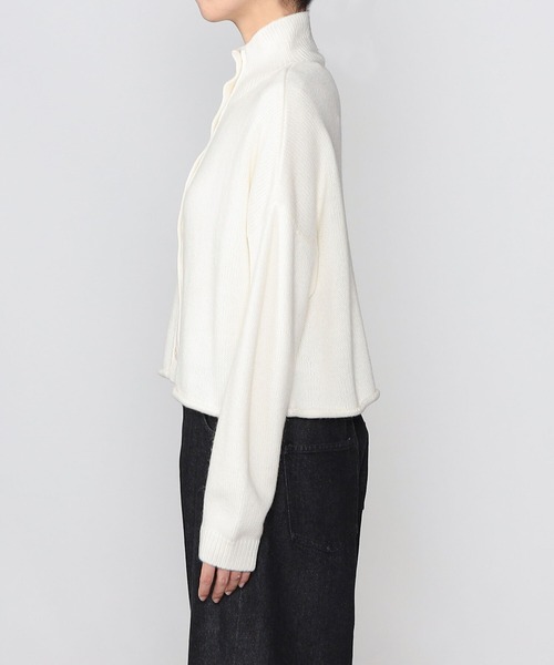 Bshop（ビショップ）の「CORDERA | リブカラ―ニットカーディガン WOMEN（カーディガン/ボレロ・レディース・Nat/グレー・ONE SIZE）」の11枚目の写真