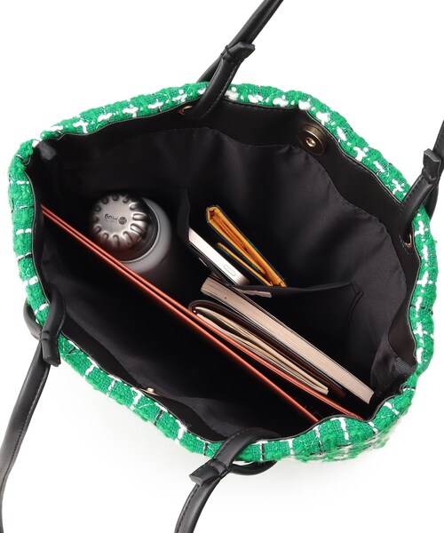 OPAQUE.CLIP（オペークドットクリップ）の「◆キルティングトートバッグ【A4サイズ収納可能】（トートバッグ・レディース・ブラック/ブラック系/ダークグリーン系・00）」の18枚目の写真