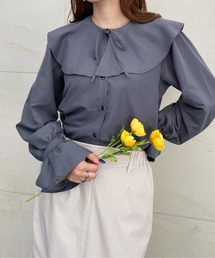 Meli rich | ベルスリーブフリルカラーブラウス(シャツ/ブラウス)