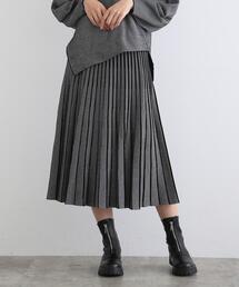INDIVI | 【Oggi 11月号掲載/滝沢カレンさん着用】ジャガードプリーツニットスカート(スカート)