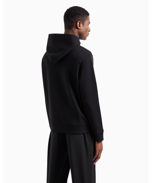 Emporio Armani◆マイクロロゴパッチフード付きスウェットシャツ エンポリオ アルマーニ】フード付きスウェットシャツ マイクロ