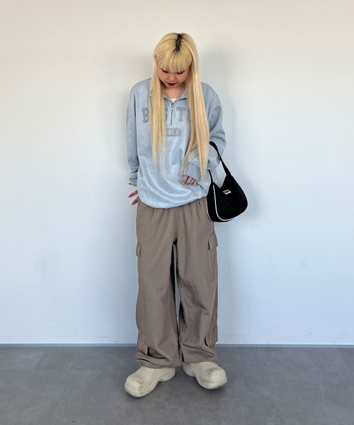 【試着のみ】ダブルポケットワッシャーカーゴパンツ ベーシックライン】ダブルポケットワッシャーカーゴパンツ