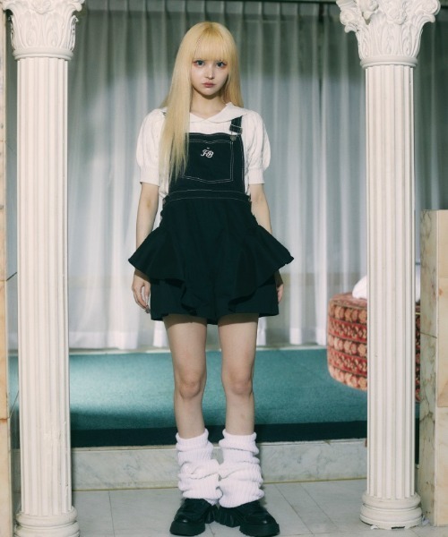FickleBebe（フィクルベベ）の「FBフリルオーバーオール（サロペット 
