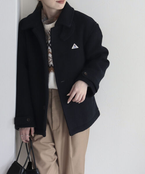 ＊美品＊パラスパレス♡ウールコート　ショートコート M．グレー 【撥水加工】コート ショート丈 トレンチコート