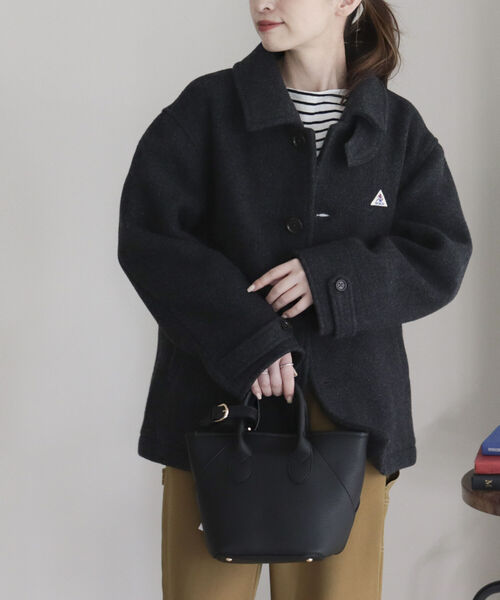 セール】【GEVACO/ゲバコ】ウールモッサ ステンカラーショートコート