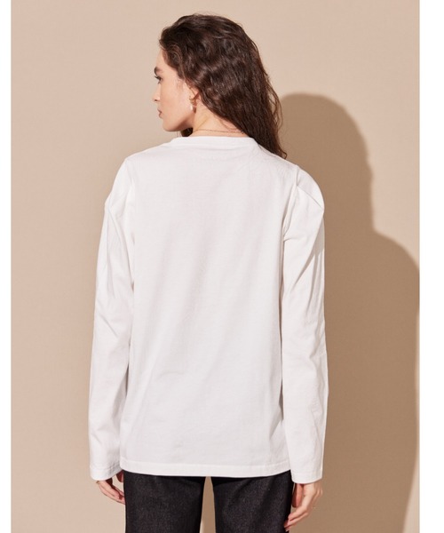 ALEXIA STAM（アリシアスタン）の「Tuck Sleeve Tee / タックスリーブT（Tシャツ/カットソー・レディース・カーキ/チャコールグレー/オフホワイト/パープル・FREE）」の7枚目の写真