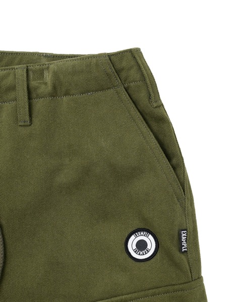 EXAMPLE(エグザンプル)の「EXAPLE EX MADE IN PEACE CARGO PANTS(カーゴパンツ・メンズ・オリーブ/ブルー系/ブラック・L/M/XL)」の5枚目の写真