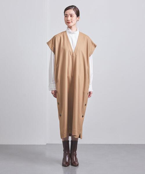 SACRA(サクラ)の「<SACRA>MLT Vネック ワンピース(ワンピース・レディース・ブラック/ベージュ・38)」の15枚目の写真