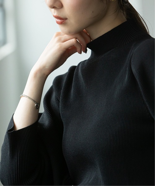 Noble（ノーブル）の「《追加》バルーンスリーブニット（ニット/セーター・レディース・ブラック/ベージュ・FREE）」の4枚目の写真