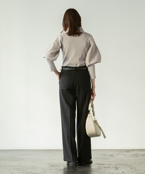 Noble（ノーブル）の「《追加》バルーンスリーブニット（ニット/セーター・レディース・ブラック/ベージュ・FREE）」の9枚目の写真