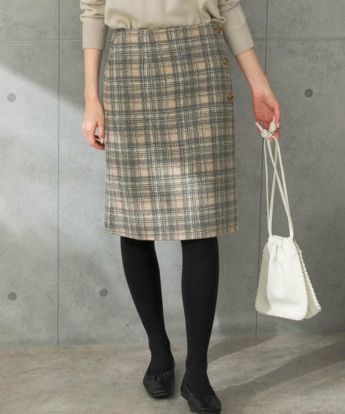 URBAN RESEARCH ROSSO（アーバンリサーチロッソ）の「リバーチェックスカート（スカート・レディース・ブラウン系その他/ベージュ系その他/ブルー系その他・36/38）」の7枚目の写真