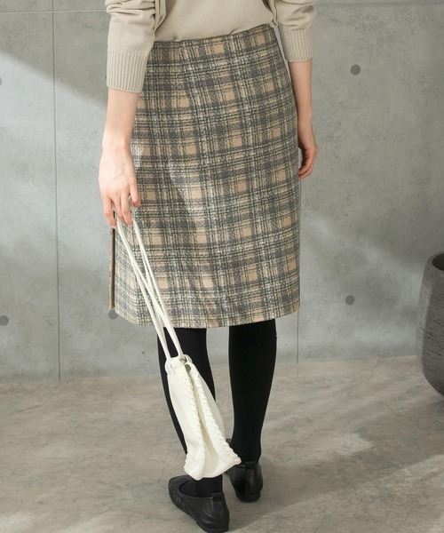 URBAN RESEARCH ROSSO（アーバンリサーチロッソ）の「リバーチェックスカート（スカート・レディース・ブラウン系その他/ベージュ系その他/ブルー系その他・36/38）」の13枚目の写真