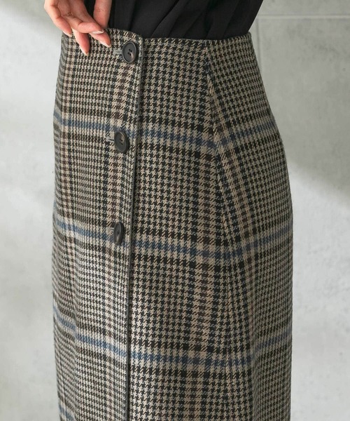 URBAN RESEARCH ROSSO（アーバンリサーチロッソ）の「リバーチェックスカート（スカート・レディース・ブラウン系その他/ベージュ系その他/ブルー系その他・36/38）」の16枚目の写真