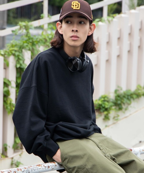 WEGO(ウィゴー)の「WEGO/【セットアップ対象商品】ヘビーウエイト BIGプルオーバー(スウェット・メンズ・グレー系その他/ブラック/ホワイト・MEDIUM/LARGE)」の2枚目の写真