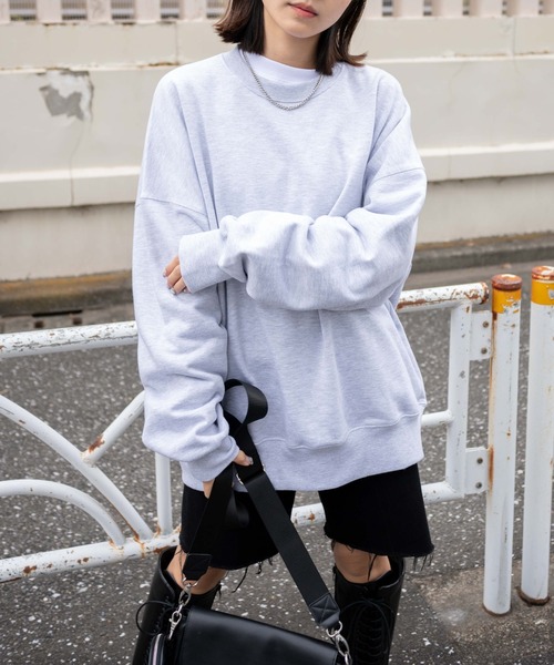 WEGO(ウィゴー)の「WEGO/【セットアップ対象商品】ヘビーウエイト BIGプルオーバー(スウェット・メンズ・グレー系その他/ブラック/ホワイト・MEDIUM/LARGE)」の22枚目の写真