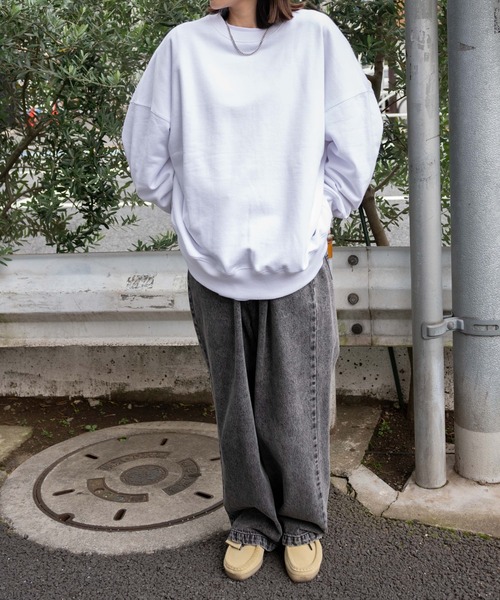 WEGO(ウィゴー)の「WEGO/【セットアップ対象商品】ヘビーウエイト BIGプルオーバー(スウェット・メンズ・グレー系その他/ブラック/ホワイト・MEDIUM/LARGE)」の14枚目の写真