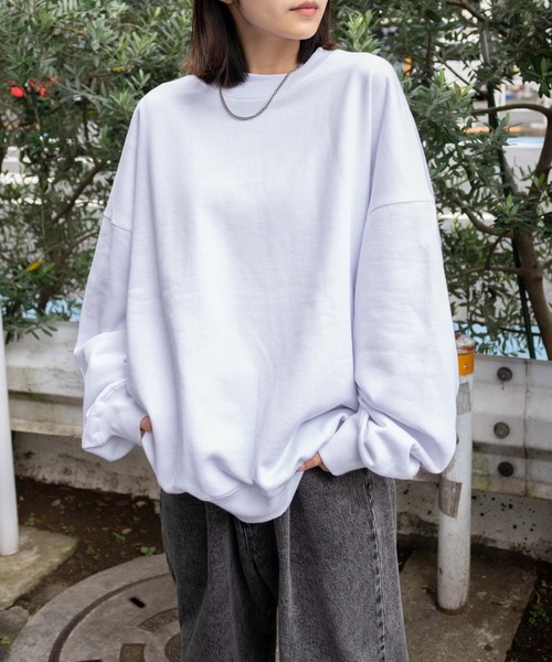 WEGO(ウィゴー)の「WEGO/【セットアップ対象商品】ヘビーウエイト BIGプルオーバー(スウェット・メンズ・グレー系その他/ブラック/ホワイト・MEDIUM/LARGE)」の9枚目の写真