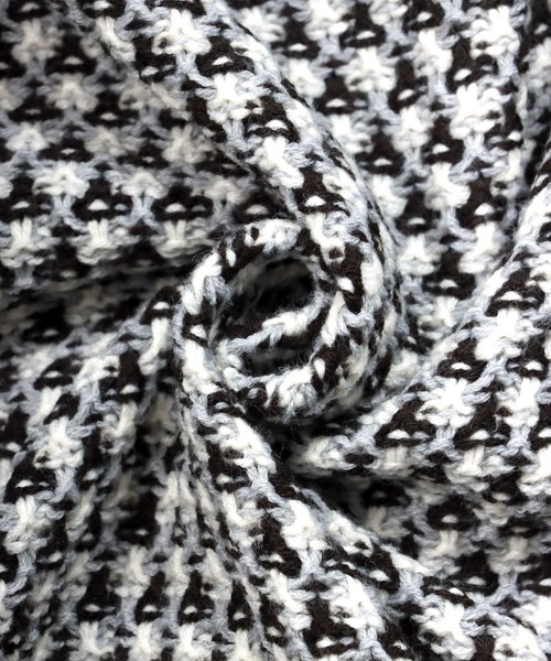 SITRY（シトリー）の「Balloon Sleeve Big silhouette Jacquard Knit Cardigan/バルーンスリーブ ビッグシルエット ジャガード ニット カーディガン/カーデ（カーディガン/ボレロ・メンズ・ブラック/ネイビー/グリーン・M/L/XL）」の8枚目の写真