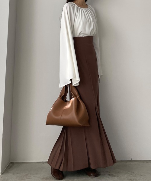 Louere（ルエレ）の「ハイウエストプリーツマーメイドスカート  
