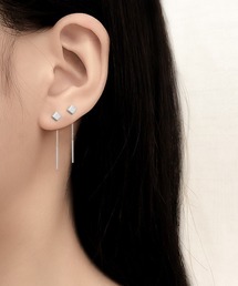 スモールキューブチェーンピアス