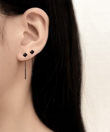 スモールキューブチェーンピアス
