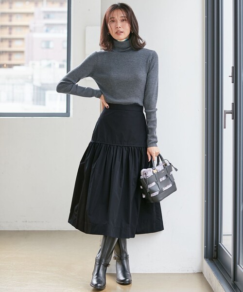 セール】メモリータフタ ティアード スカート（スカート）｜23区