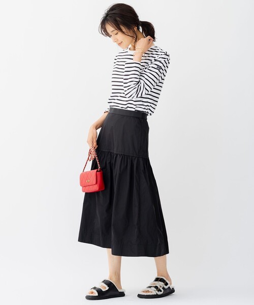 セール】メモリータフタ ティアード スカート（スカート）｜23区