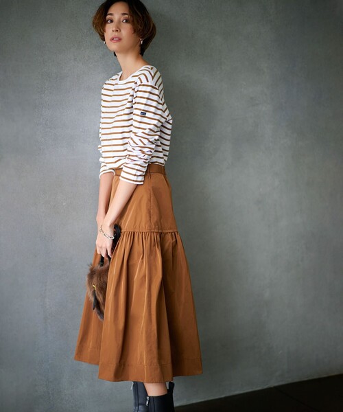 セール】メモリータフタ ティアード スカート（スカート）｜23区