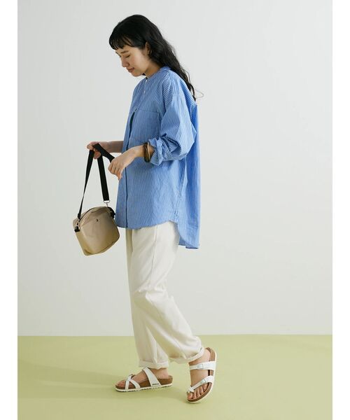 CRAFT STANDARD BOUTIQUE（クラフトスタンダードブティック）の「バンドカラーシャツ（シャツ/ブラウス・レディース・グレー系その他2/グリーン系その他3/ラベンダー/ブルー系その他6/オフホワイト・S/M/L）」の14枚目の写真