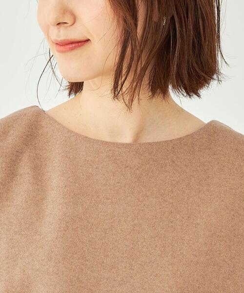green label relaxing(グリーンレーベルリラクシング)の「TRメルトン ドッキング プルオーバー カットソー(Tシャツ/カットソー・レディース・ベージュ/ブラック/ダークグレー・FREE)」の7枚目の写真
