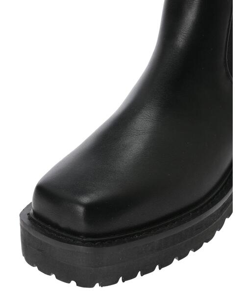 koe(コエ)の「スクエアトゥサイドゴアブーツ(ブーツ・レディース・ブラック・M/L/S)」の14枚目の写真