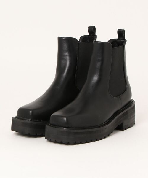 koe(コエ)の「スクエアトゥサイドゴアブーツ(ブーツ・レディース・ブラック・M/L/S)」の19枚目の写真