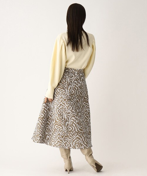 OPAQUE.CLIP(オペークドットクリップ)の「◆ジャカードフレアスカート(スカート・レディース・ブラック系/ベージュ系・38/40)」の5枚目の写真