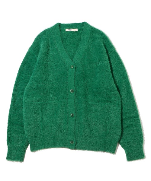 UGG(アグ)の「UGG@mos シャギーニットカーディガン / アグ シャギーニットカーディガン(カーディガン/ボレロ・レディース・グリーン/アイボリー/ブラウン・M/L)」の4枚目の写真