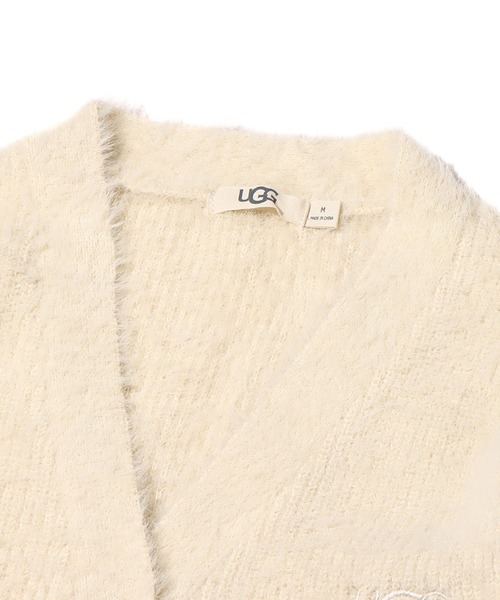 UGG(アグ)の「UGG@mos シャギーニットカーディガン / アグ シャギーニットカーディガン(カーディガン/ボレロ・レディース・グリーン/アイボリー/ブラウン・M/L)」の5枚目の写真