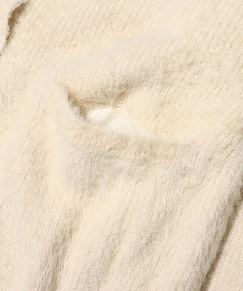 UGG(アグ)の「UGG@mos シャギーニットカーディガン / アグ シャギーニットカーディガン(カーディガン/ボレロ・レディース・グリーン/アイボリー/ブラウン・M/L)」の12枚目の写真