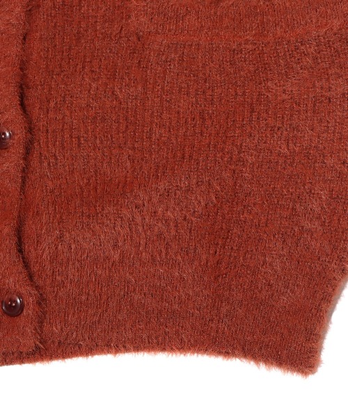 UGG(アグ)の「UGG@mos シャギーニットカーディガン / アグ シャギーニットカーディガン(カーディガン/ボレロ・レディース・グリーン/アイボリー/ブラウン・M/L)」の13枚目の写真