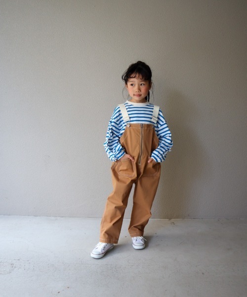 MAKE YOUR DAY(メイクユアデイ)の「無地とボーダー袖フリル長袖Tシャツ■80~140cm(Tシャツ/カットソー・キッズ・ブルー/ブラック/ラベンダー/オフホワイト・110/130/140/100/120/90/80)」の20枚目の写真