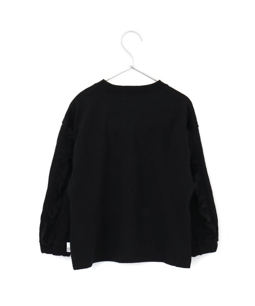 MAKE YOUR DAY(メイクユアデイ)の「無地とボーダー袖フリル長袖Tシャツ■80~140cm(Tシャツ/カットソー・キッズ・ブルー/ブラック/ラベンダー/オフホワイト・110/130/140/100/120/90/80)」の21枚目の写真