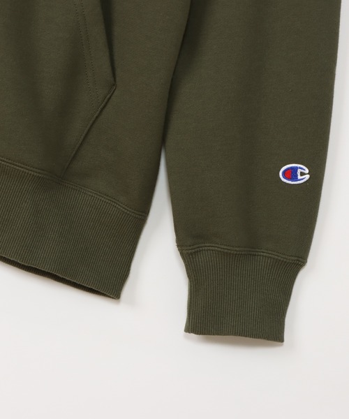 Champion(チャンピオン)の「【Champion/チャンピオン】メンズ ベーシック ジップフーデッドスウェットシャツ(パーカー・メンズ・アーミー・LARGE/MEDIUM/X-LARGE/SMALL)」の3枚目の写真