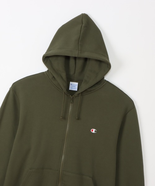Champion(チャンピオン)の「【Champion/チャンピオン】メンズ ベーシック ジップフーデッドスウェットシャツ(パーカー・メンズ・アーミー・LARGE/MEDIUM/X-LARGE/SMALL)」の2枚目の写真