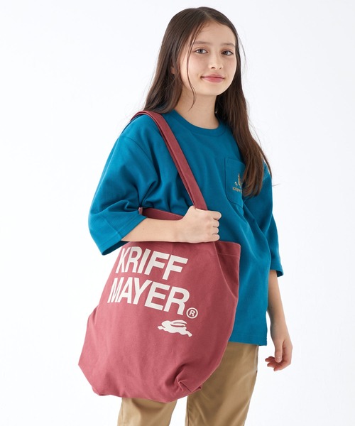 KRIFF MAYER Kid's Collection(クリフメイヤーキッズコレクション)の「クリフトートバッグ(トートバッグ・キッズ・オフホワイト/ブルー/その他12/オリーブ/チャコール/バーガンディー/オレンジ/グリーン/ダークグレー/ネイビー/ブラウン・FREE)」の9枚目の写真