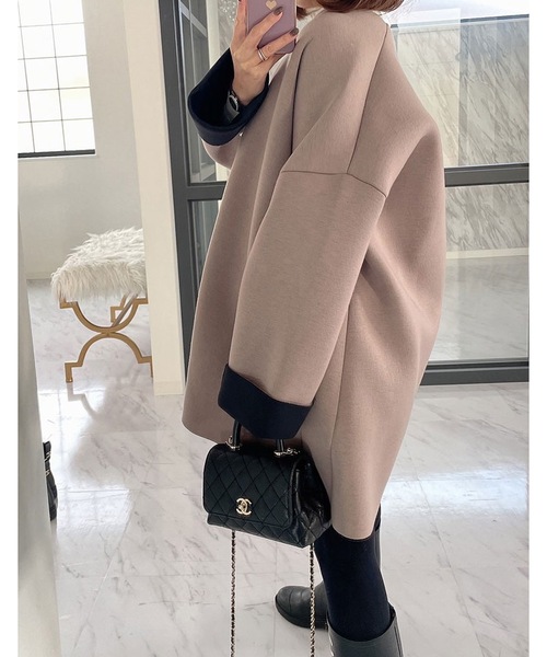 Myu Suso FRILL ボンディングコート/ショート　ブラック 楽天市場】Suso FRILL ボンディングコート/ショート(ma13-2508